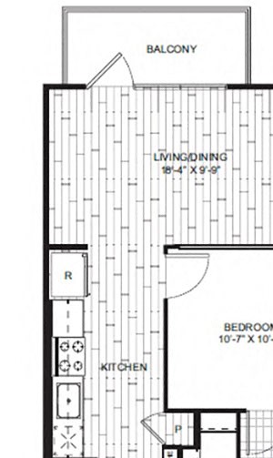 A1 1 Floor Plan at Windsor CityLine